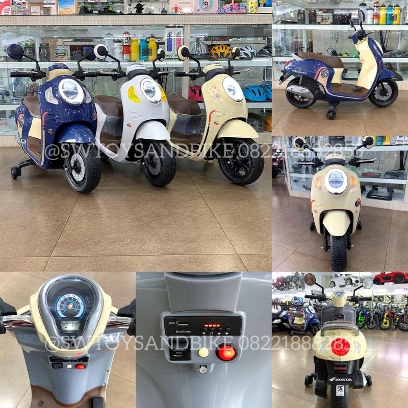 MAINAN ANAK MOTOR AKI HONDA SCOOPY LISENSI