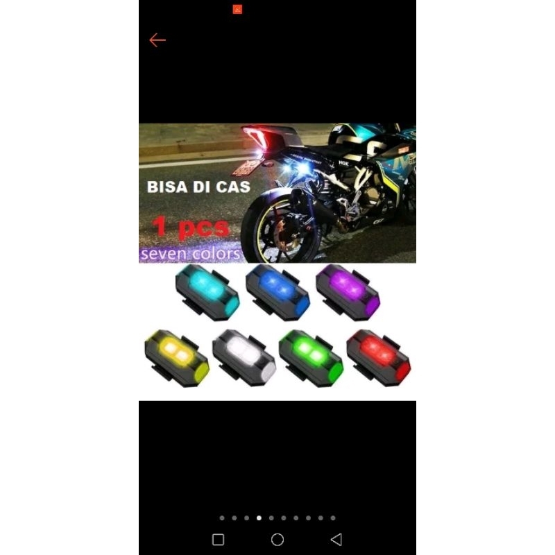 lampu led strobo 1 Remot ÷2pcs lampu led 7 warna safety sein dip strobo depan belakang