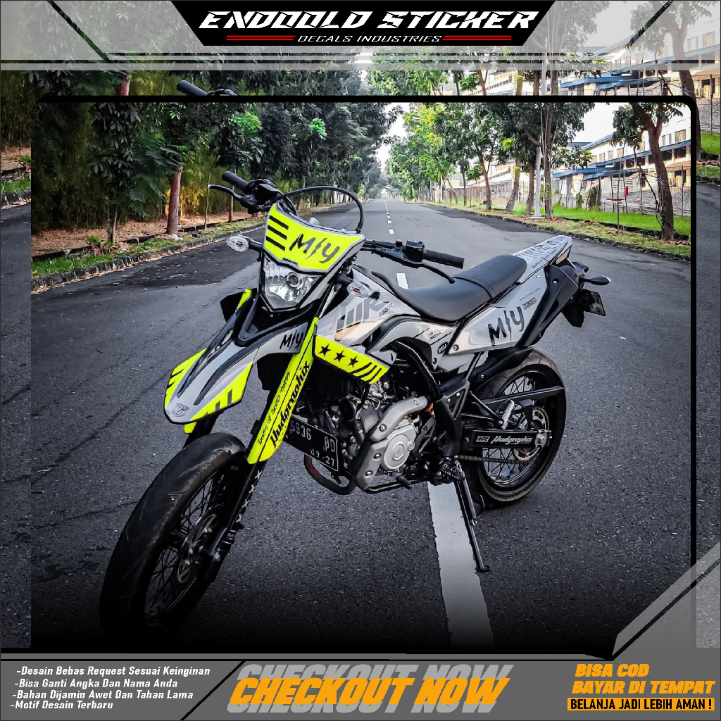 DECAL STIKER MOTOR YAMAHA WR 155 GLOSSY KEREN BISA CUSTOM DESAIN. variasi list dekal stiker yamaha w