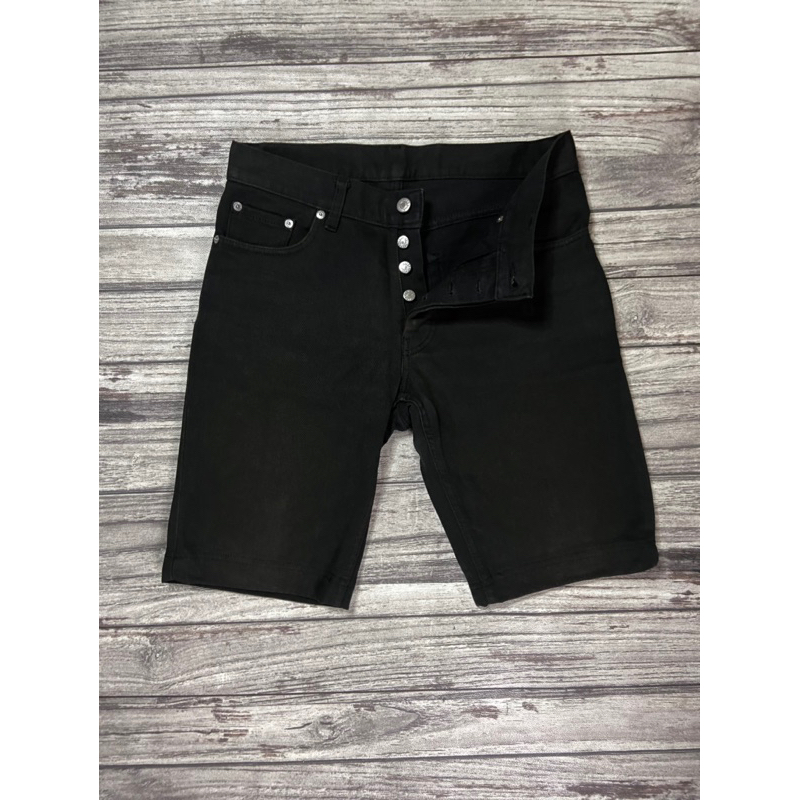 RARE VINTAGE '98 HELMUT LANG JEANS SHORT PRETTY FADED BLACK