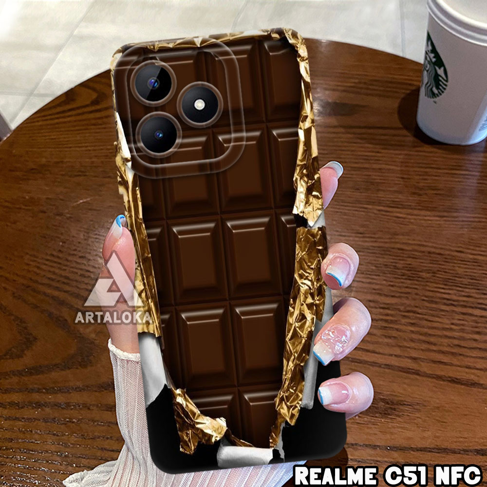 LK07 CASE REALME C51 NFC TERBARU 2023 Motif COKLAT Softcase Realme C51 Nfc Casing Hp Realme C51 Nfc 