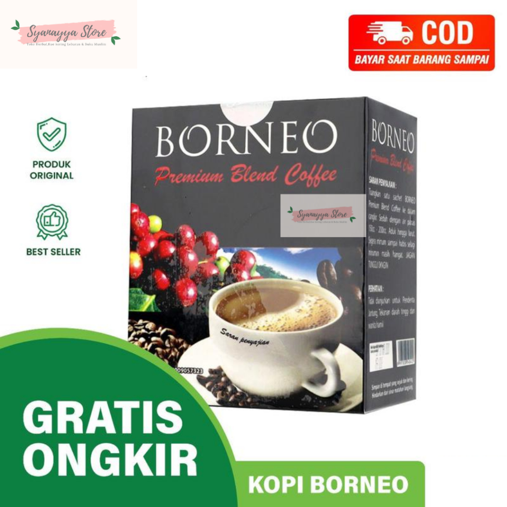 

Kopi Borneo Premium Blend coffee Bukan Kopi Gatot koco coffe isi 5 sacet