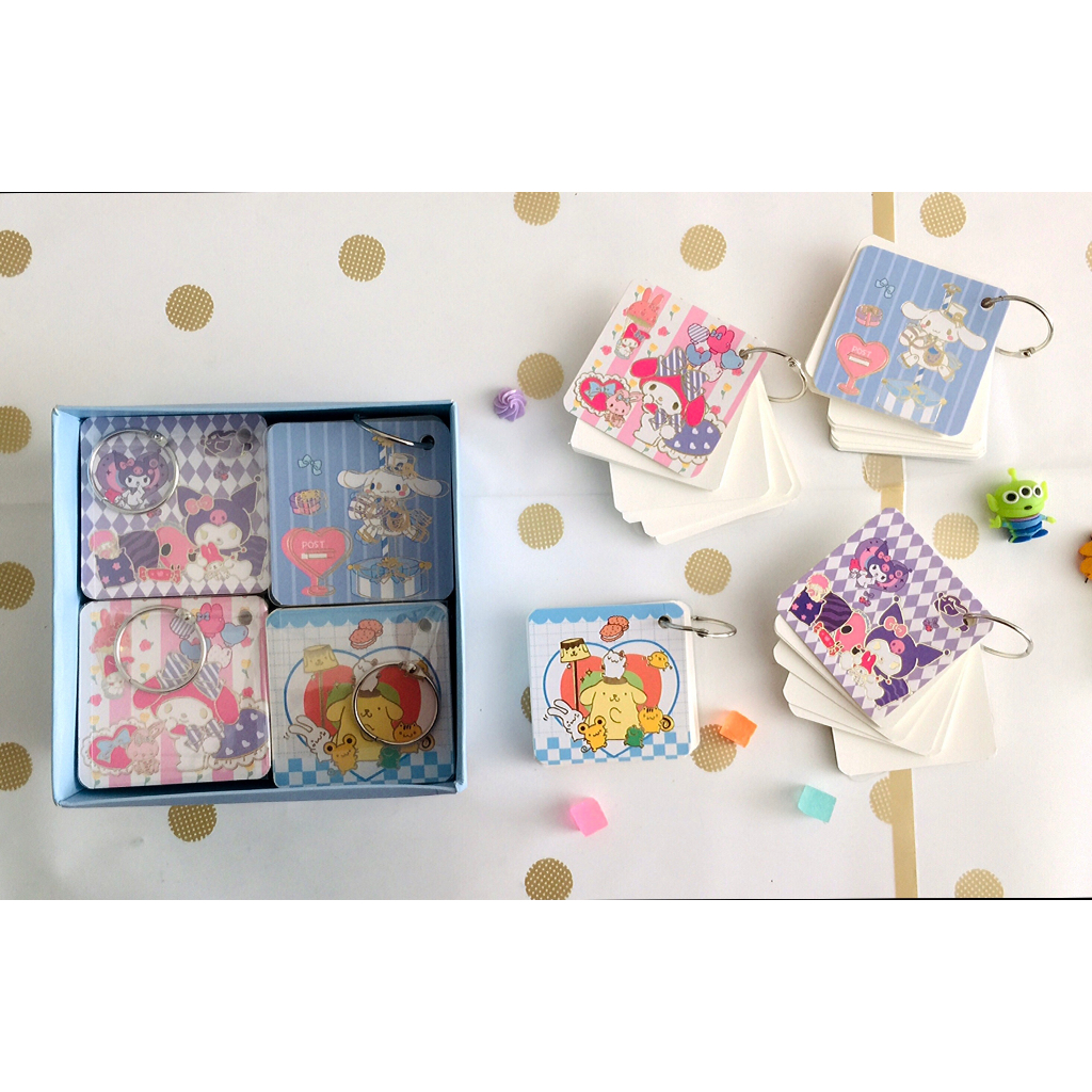 

FLASH CARD RING 18-1443 SANRIO / NOTEBOOK MINI / BUKU MEMO GANTUNGAN KUROMI MELODY