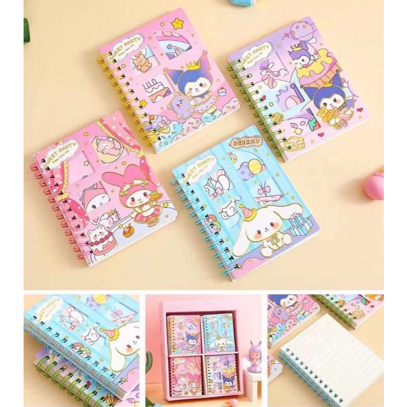 

NOTEBOOK SPIRAL MINI 888 SANRIO LITTLE GIRL / BUKU TULIS CATATAN KUROMI MELODY