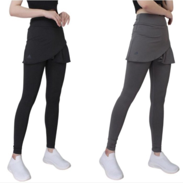 Promo Rok Celana Legging Panjang Wanita Import Premium Ladies Olahraga - adidas hitam M Berkualitas