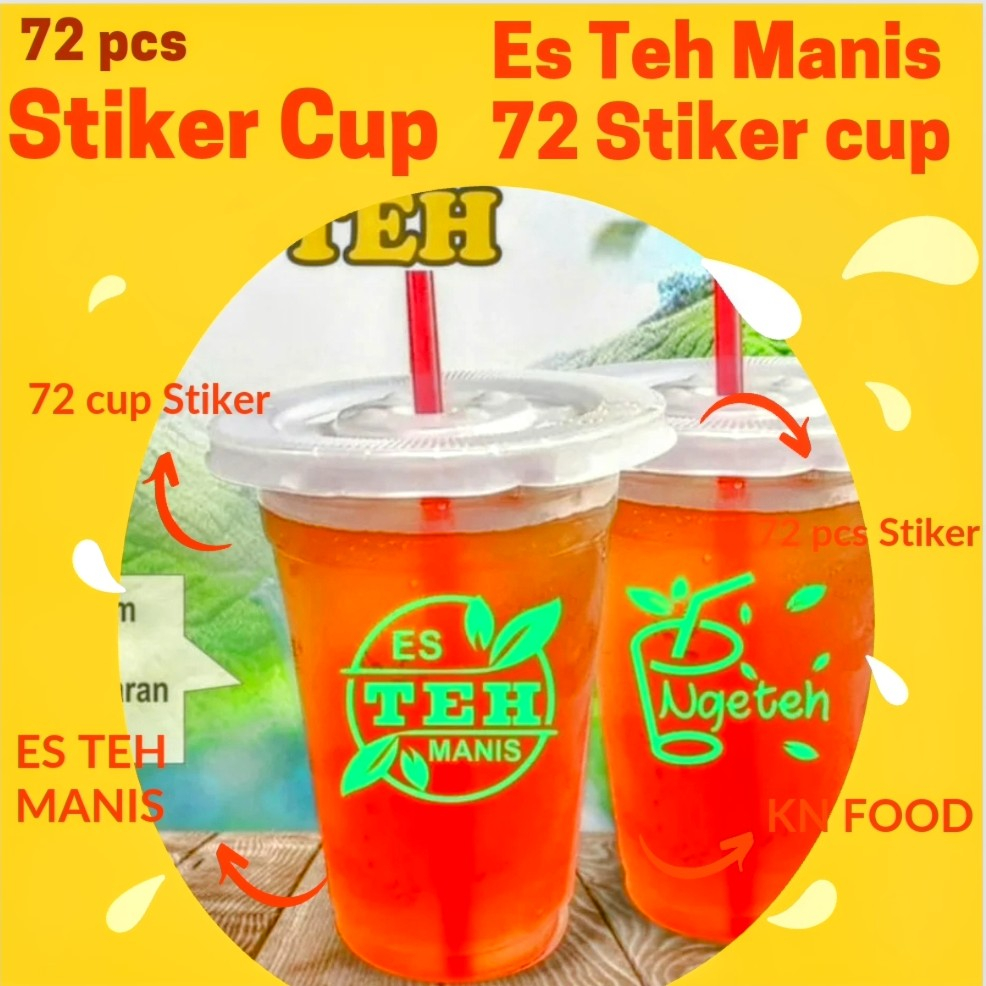 

Stiker label transparan cup es teh Manis 72 pcs stiker es teh manis 72pcs Stiker Label Cup Es Teh