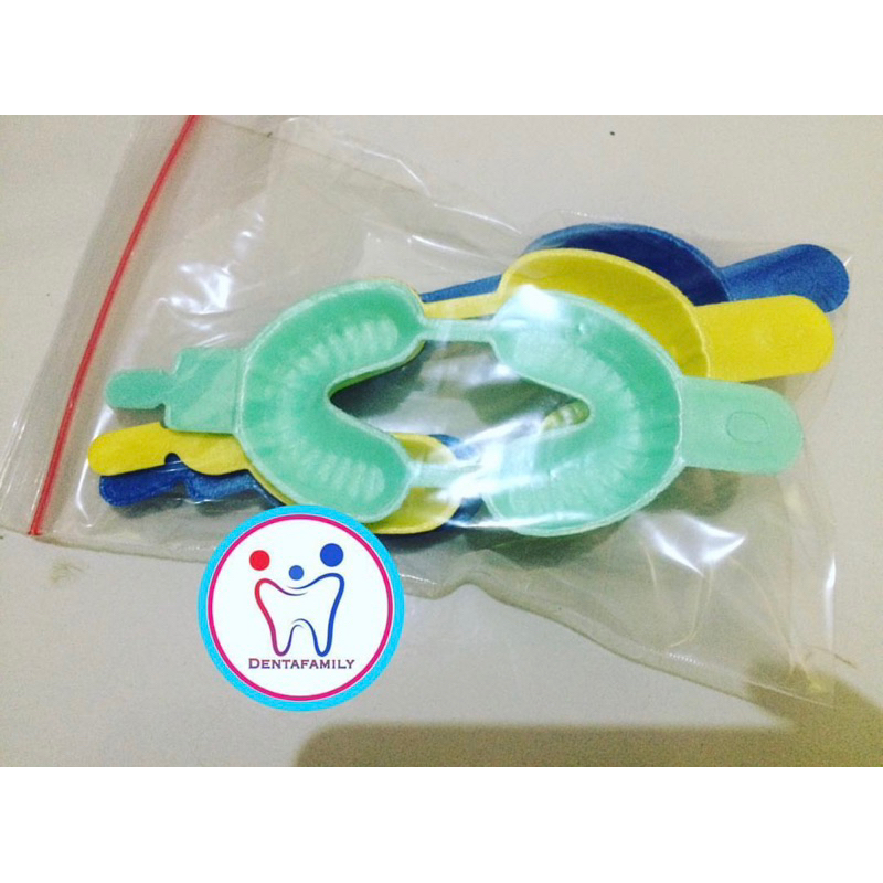 Dental tray topical fluoride TAF fluor disposable foam dental tray sendok cetak topikal fluoride gig