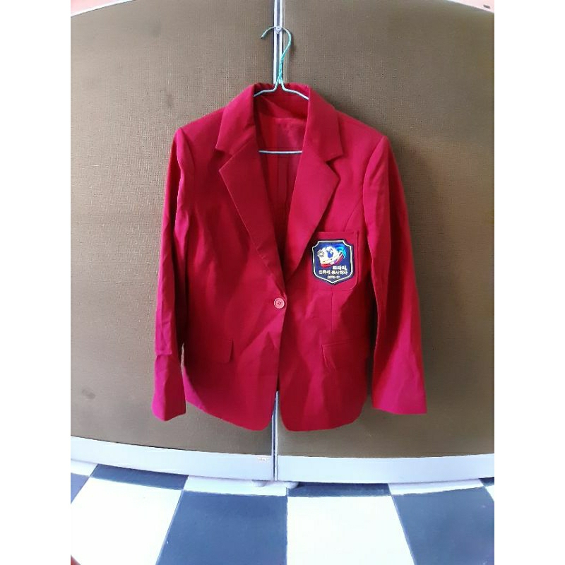 blazer sekolah wanita korea warna merah