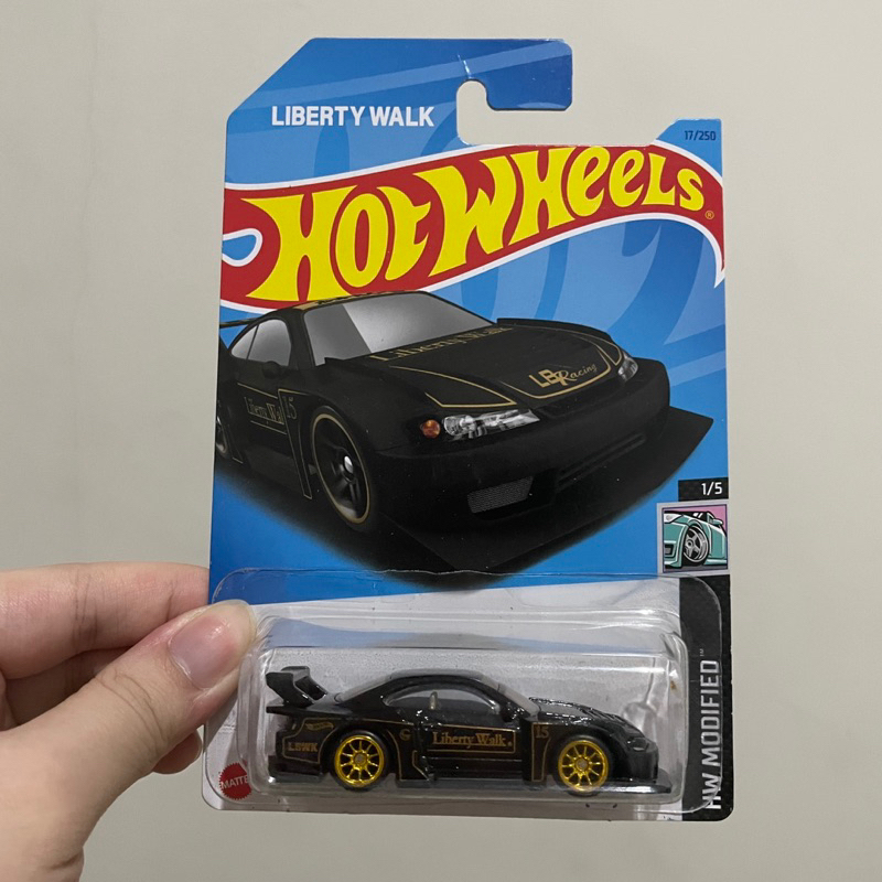 Hotwheels Nissan Silvia S15 LBWK Black Custom Ban Karet