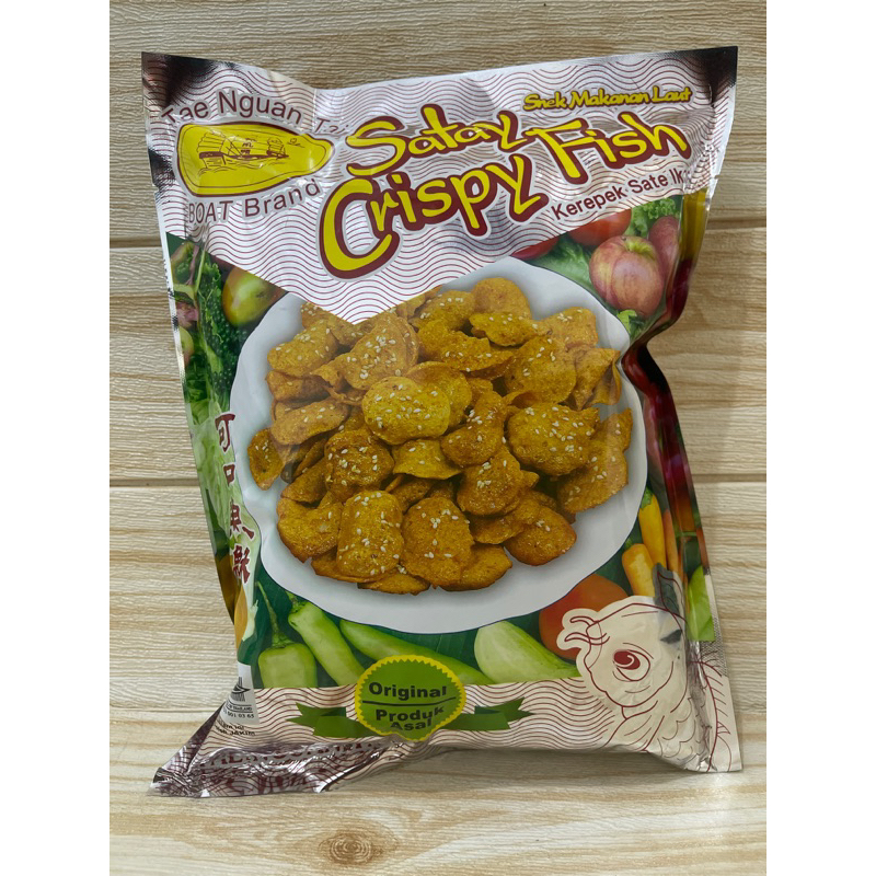 Boat Brand Satay Crispy Fish / Keripik Sate Ikan 300gr