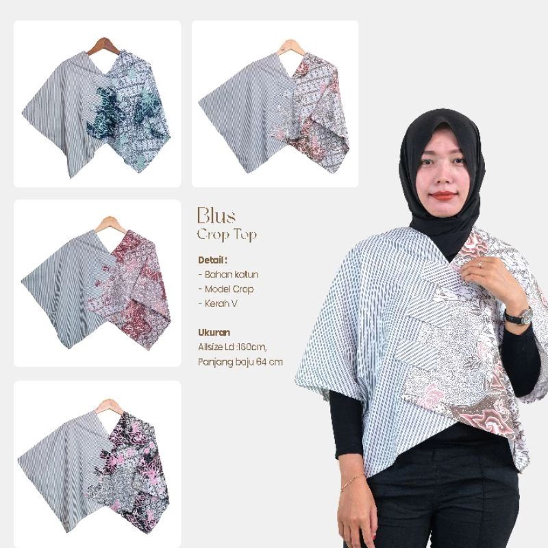 Blus Batik Crop Top Kelelawar - Sekar Jagad Batik