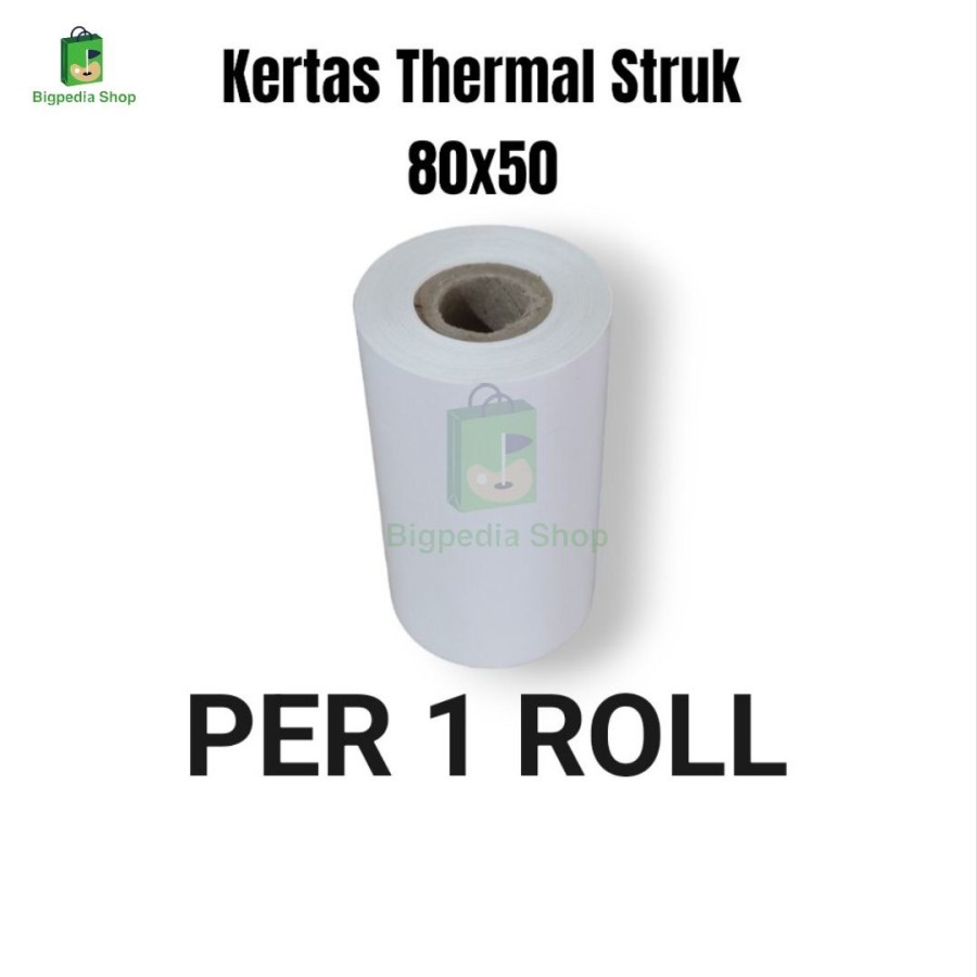 

Kertas Thermal 80x50 No Core Per 1 Roll