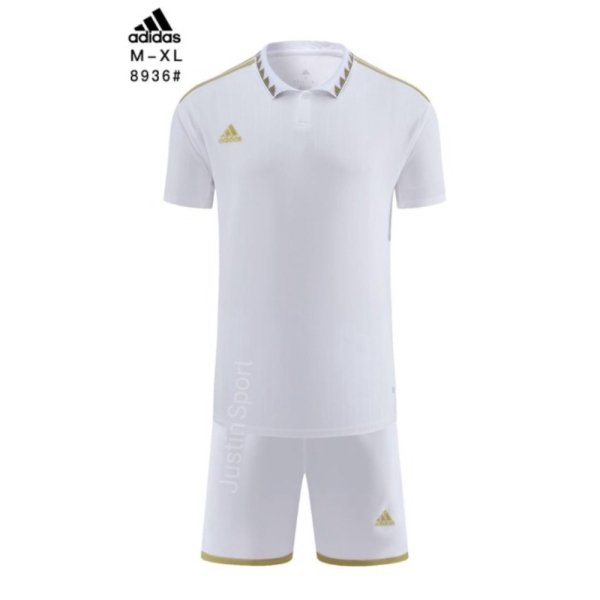 Unik Setelan Jersey Futsal Baju sepak Bola Grade Ori Import Tim Seragam - PUTIH GOLD M Limited