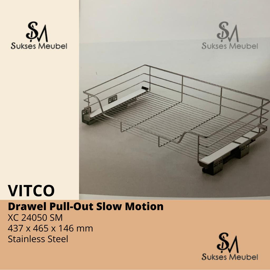 VITCO Drawer Pull-Out Slow Motion XC 24050 SM | Rak Serbaguna VITCO