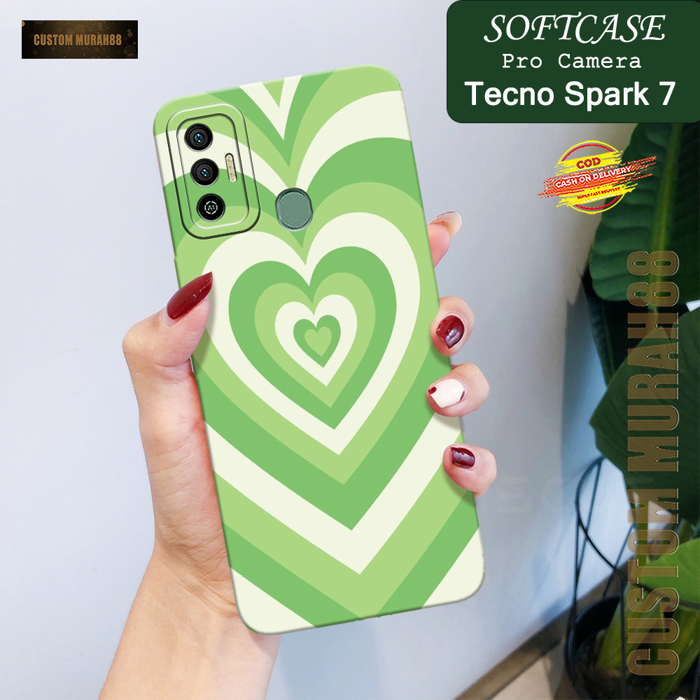 Case Tecno Spark 7 Terbaru - Fashion Case LOVE - Casing Hp Tecno Spark 7 - Softcase Pro Camera Tecno