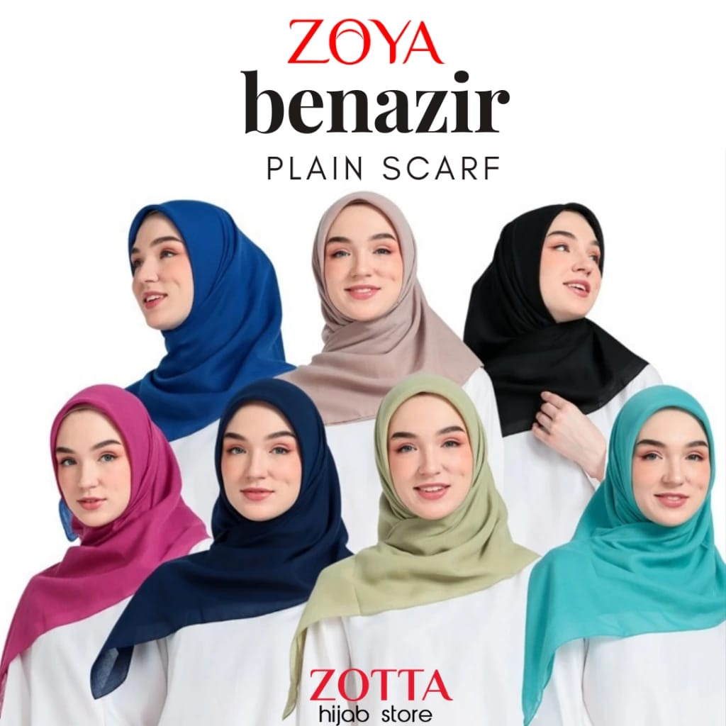BENAZIR PLAIN SCARF ZOYA / SEGI EMPAT POLOS ZOYA