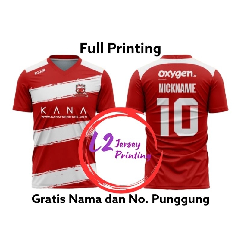 Jersey Bola Madura United Home Full Printing