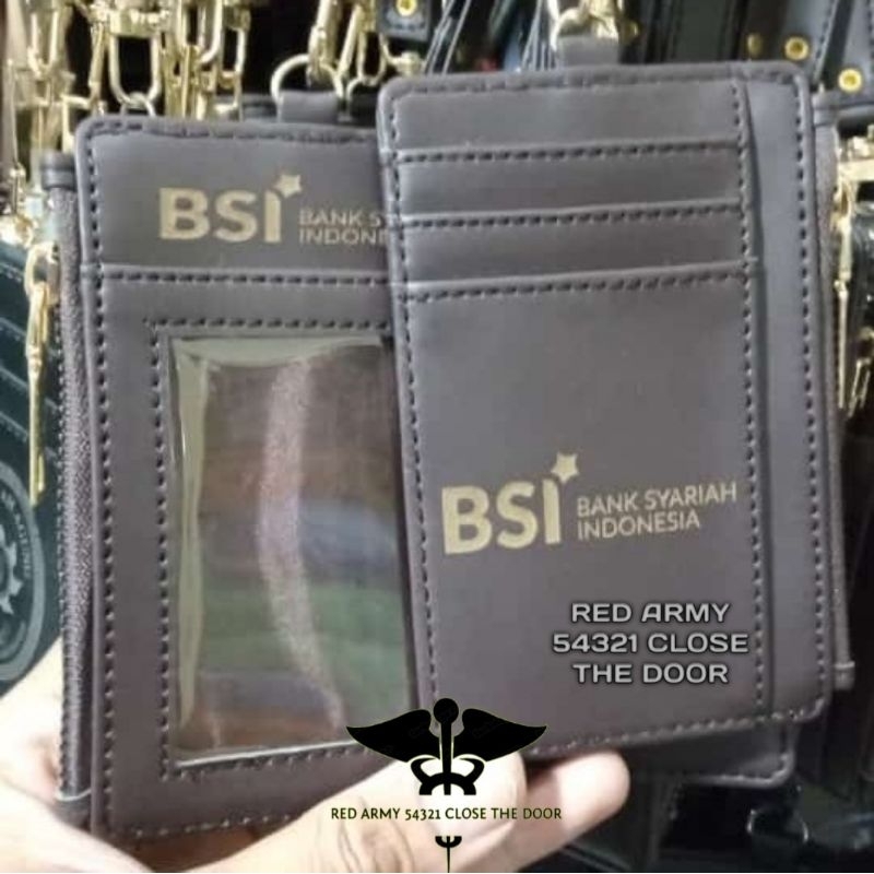 

ID Card Holder Tali Lanyard Name Tag Model Dompet Logo BSI