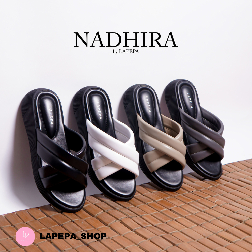 LAPEPA SHOP - NADHIRA Sandal Slop Platform Wedges Wanita