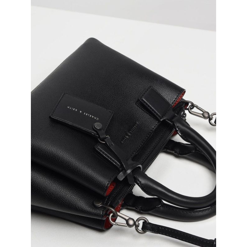 CK Structured top handle bag