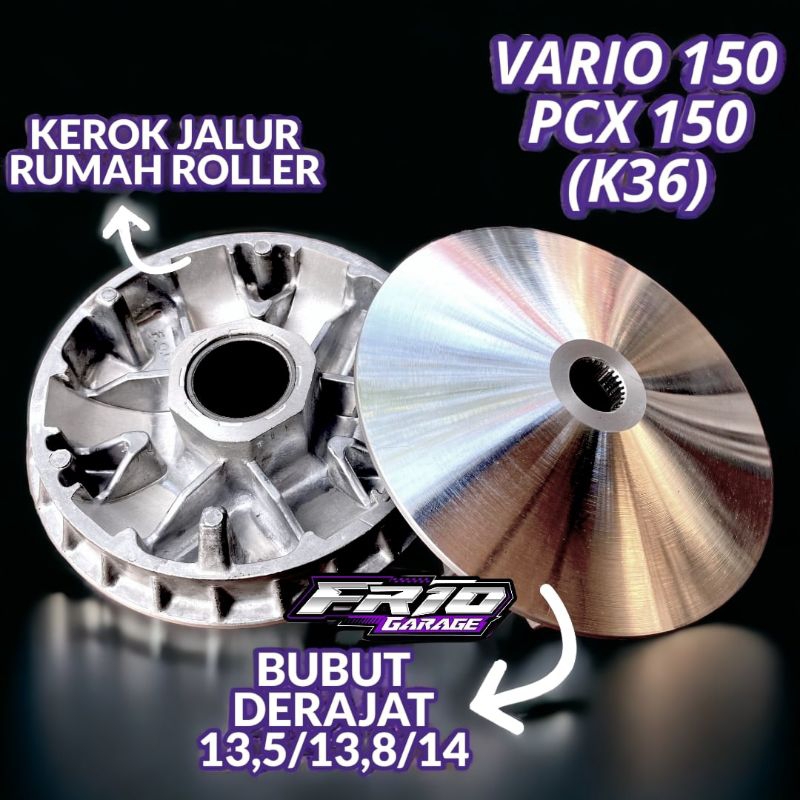 MAMISELER45 - PULLEY VARIO 150/125 NEW RACING CUSTOM 13,5-14 DERAJAT ORIGINAL KEROK ROLLER KODE K36