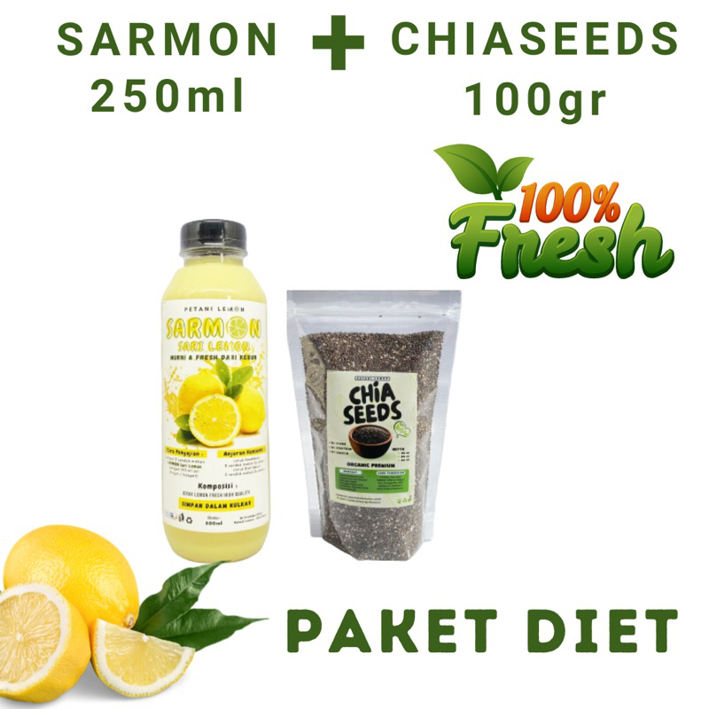

Paket Diet Sari Lemon 250ml + Chiaseeds 100gr Detox Alami