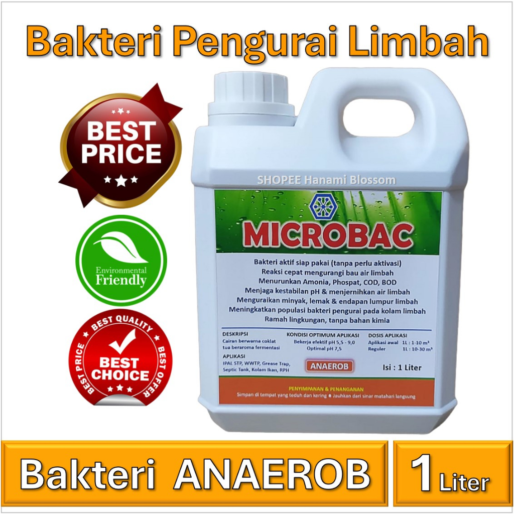 Bakteri Anaerob Cair Organik Microbac Pengurai Limbah 1 Liter