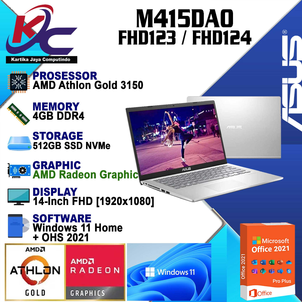 ASUS M415DAO - FHD124 / ATHLON 3150