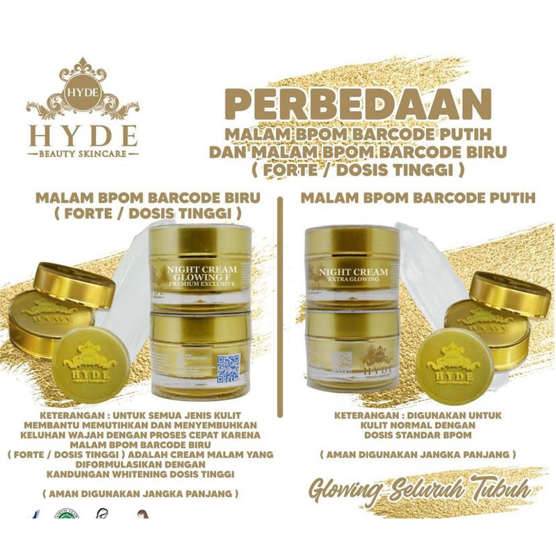 CREAM MALAM EKSTRA GLOWING HYDE BEAUTY SKINCARE / KRIM MALAM HYDE BEAUTY SKINCARE