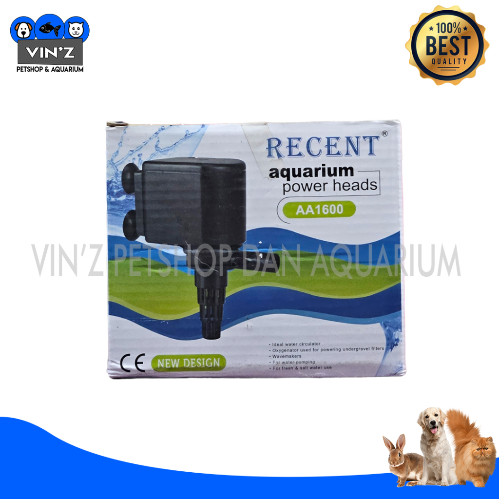 Pompa Aquarium Mesin Filter Aquarium Recent AA 1600