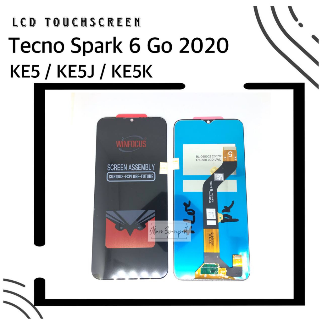 LCD TOUCHSCREEN TECNO SPARK 6 GO 2020 / KE5 / KE5J / KE5K FULLSET