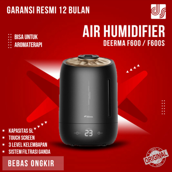 Promo Deerma F600 F600S Air Humidifier Ultrasonic 5L Pelembab Udara Ruangan - F600S Hitam Berkualita