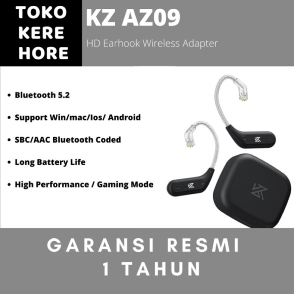 Promo Knowledge Zenith KZ AZ09 TWS HD Upgrade Earhook Bluetooth Adapter AAC - Pin Type B Berkualitas