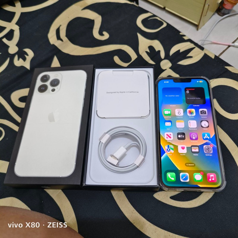 IPhone 13 pro max 128 gb silver fullset all provider