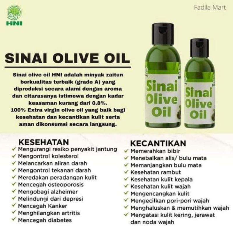 Sinai Olive Oil / Minyak Zaitun 100% Asli