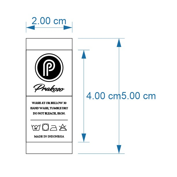 

label printing satin washing PRAKOSO