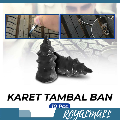 Karet Tambal Ban Rubber Stud Tire Fast Repair 10 PCS / Alat Karet Skrup Scrub Sekrup Paku Baur Tamba