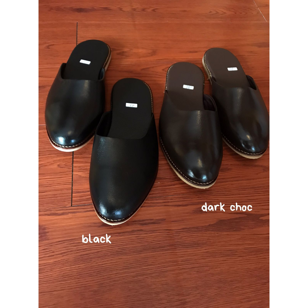 [ GA Gallery ] Sandal / Sepatu Slop Mengkilap / Selop kulit pria [ Wedding , Kundangan ] Asli Bali