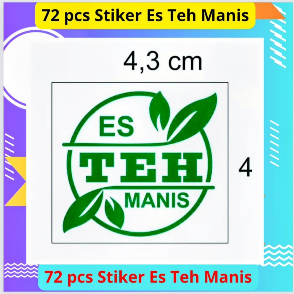 

Stiker label transparan cup es teh Manis 72 pcs stiker es teh manis 72pcs Stiker Label Cup Es Teh