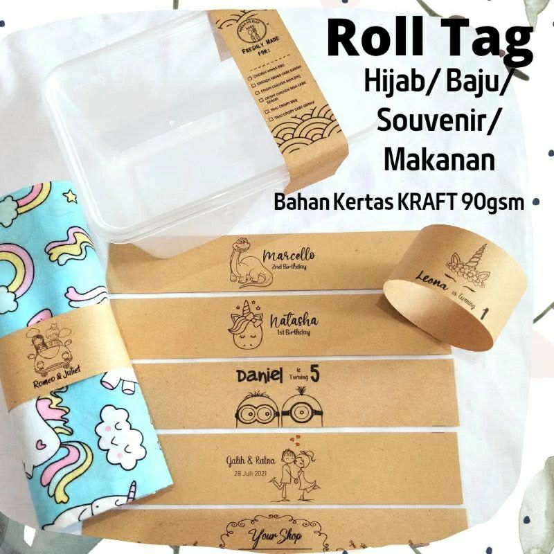 

roll tag hijab/baju/makanan/souvenir