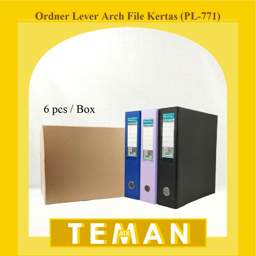 

Ordner / Lever Arch File Kertas Folio Penpal - isi 6pcs (PL-771)