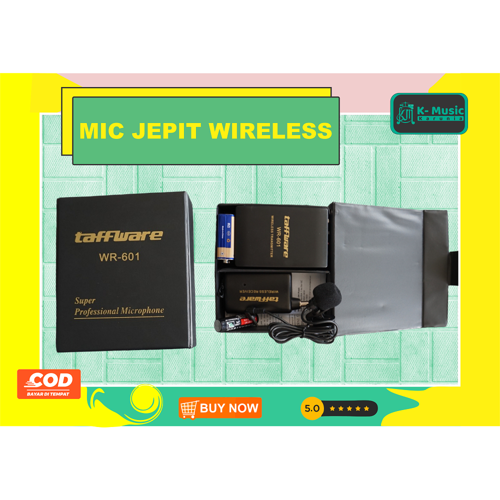 Mic wireless jepit imam masjid jangkauan jauh