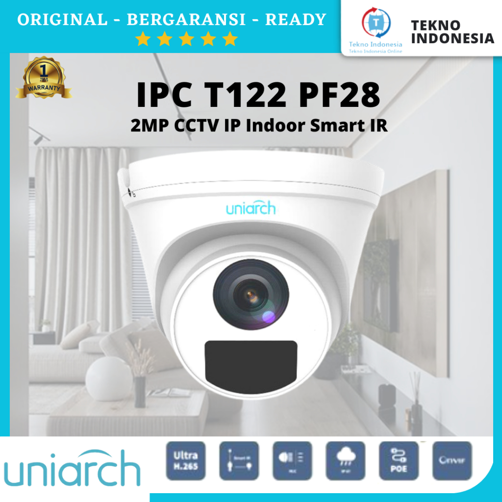 Uniarch IPC T122 PF28 2MP Indoor CCTV IP Camera UNV Smart IR