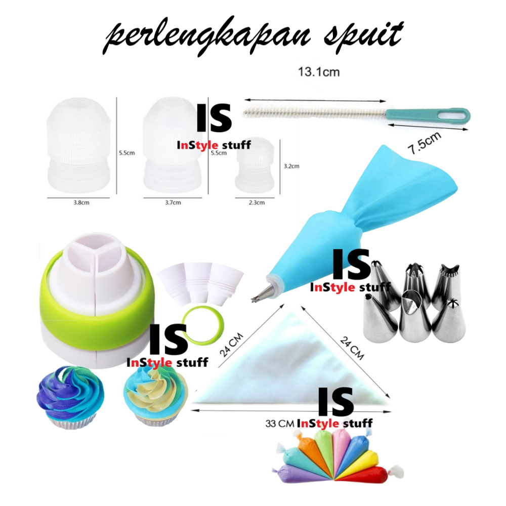 

ALAT DEKORASI CAKE BUTTER CREAM KONEKTOR SAMBUNGAN SIKAT THREE HEAD COUPLER PIPING SEGITIGA BAG