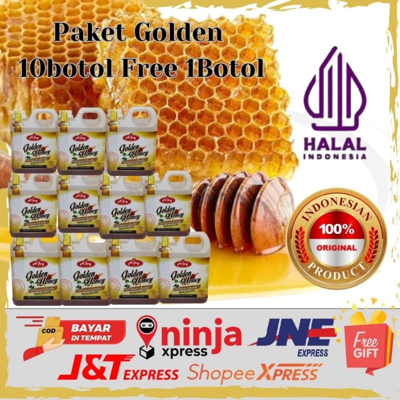 

Super Madu Hutan Golden Honey Paket 10kg free 1 kg