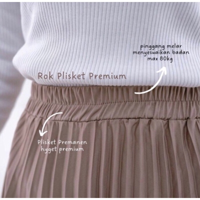 STOK TIPIS ROK PLISKET PREMIUM ROK PRISKET PANJANG