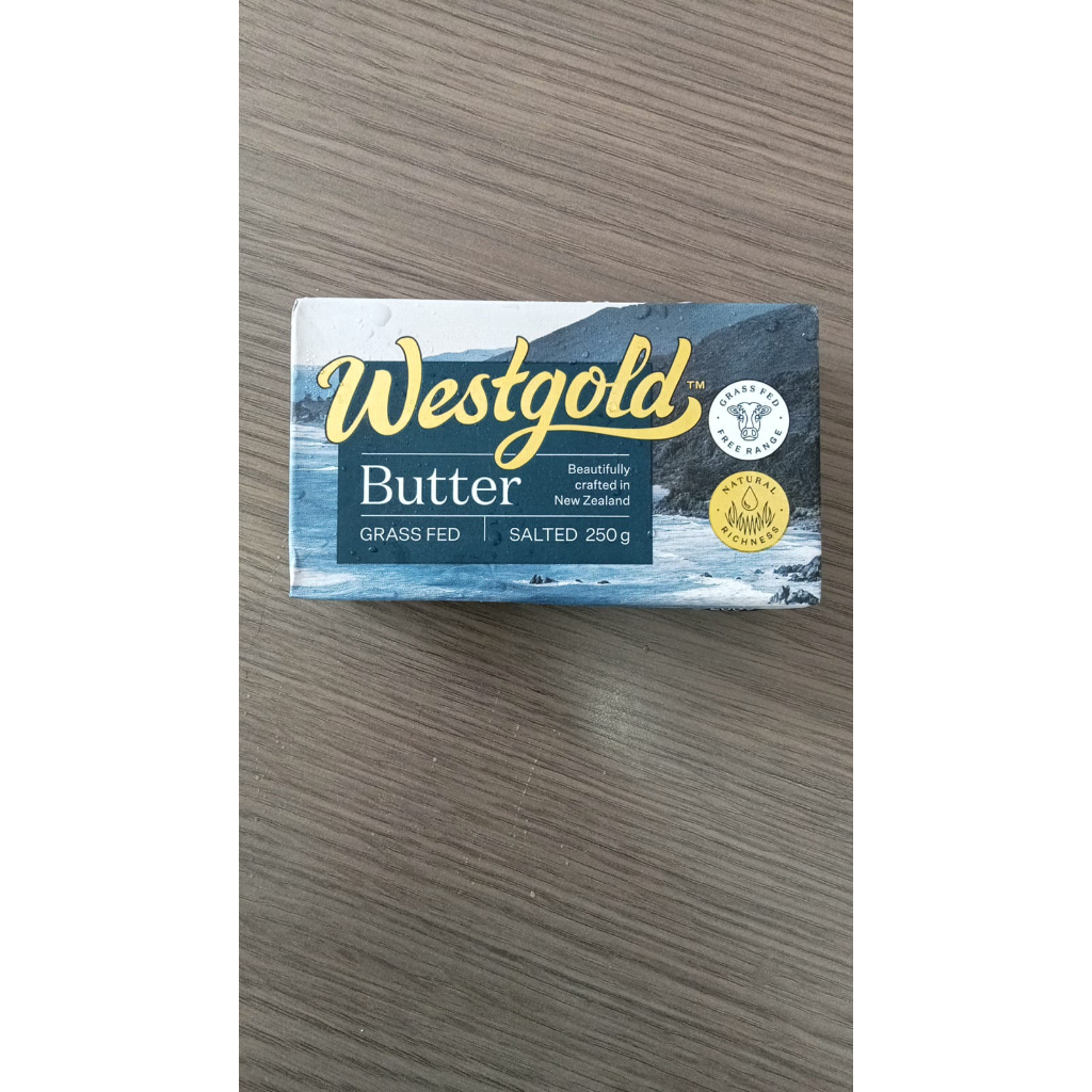 

WESTGOLD Salted Grass-Fed New Zealand Butter / Mentega 250 gram