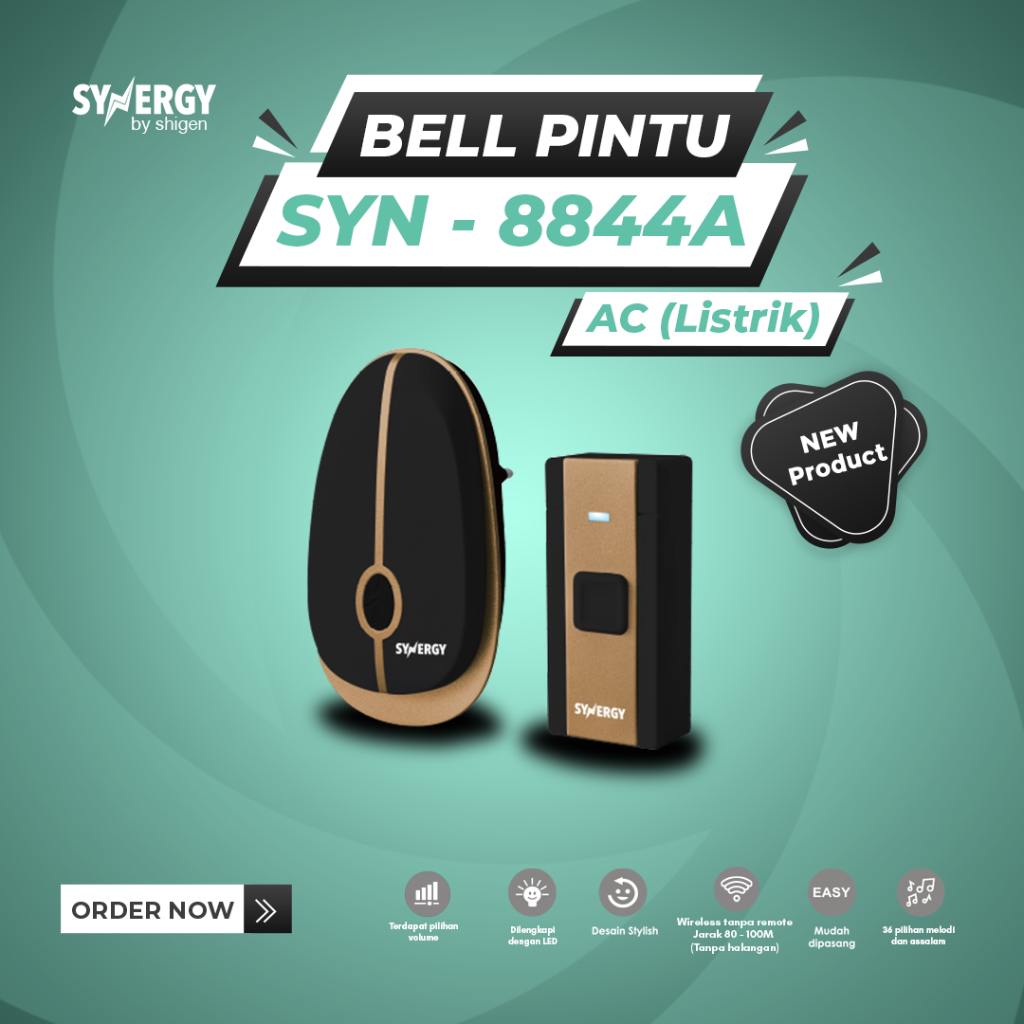 Doorbell Bel Pintu AC wireless SYN 8844A