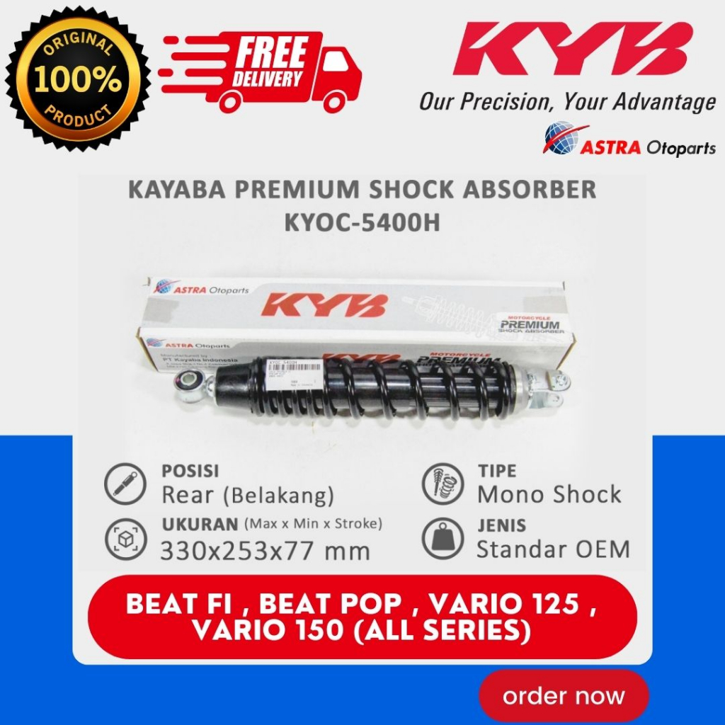 [BAYAR DI TEMPAT] SHOCKBREAKER KAYABA KYOC-5400H UNTUK MOTOR VARIO 125 / SOKBREKER / SHOCK BREAKER /