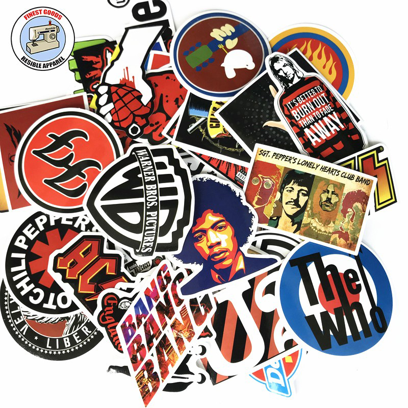Classic Music Band Rock Famous Legend Sticker Set mixed 50pcs